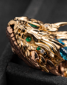 Blooming Scale Serpent Pendant