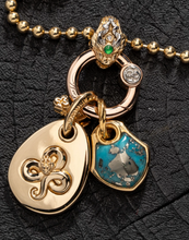 Load image into Gallery viewer, Turquoise Serpent Scale Talisman