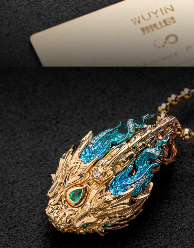 Blooming Scale Serpent Pendant