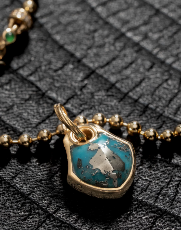 Turquoise Serpent Scale Talisman